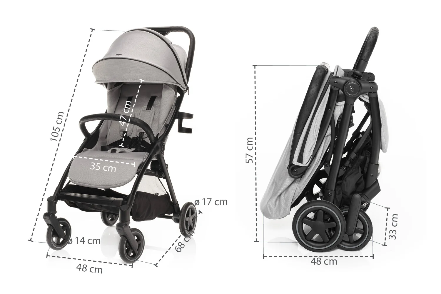 Zopa Kočárek Quiq 2, Metal Grey 7