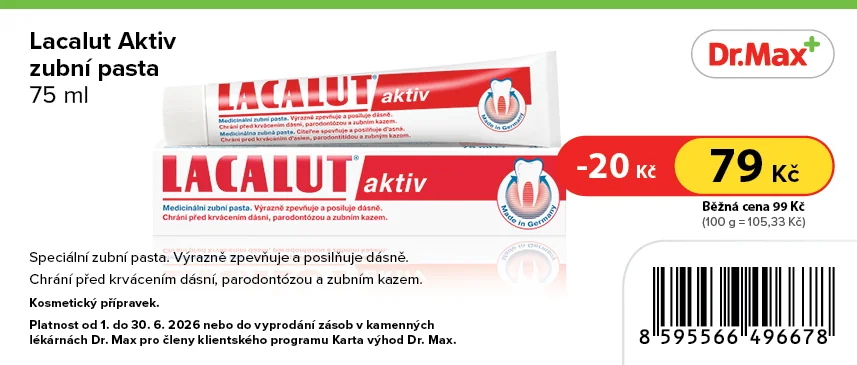 Lacalut Aktiv zubní pasta 75 ml Lacalut Aktiv zubní pasta 75 ml