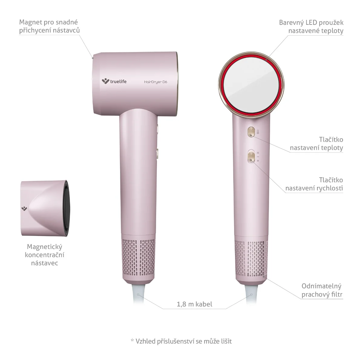 Truelife HairDryer D6 fén s ionizátorem