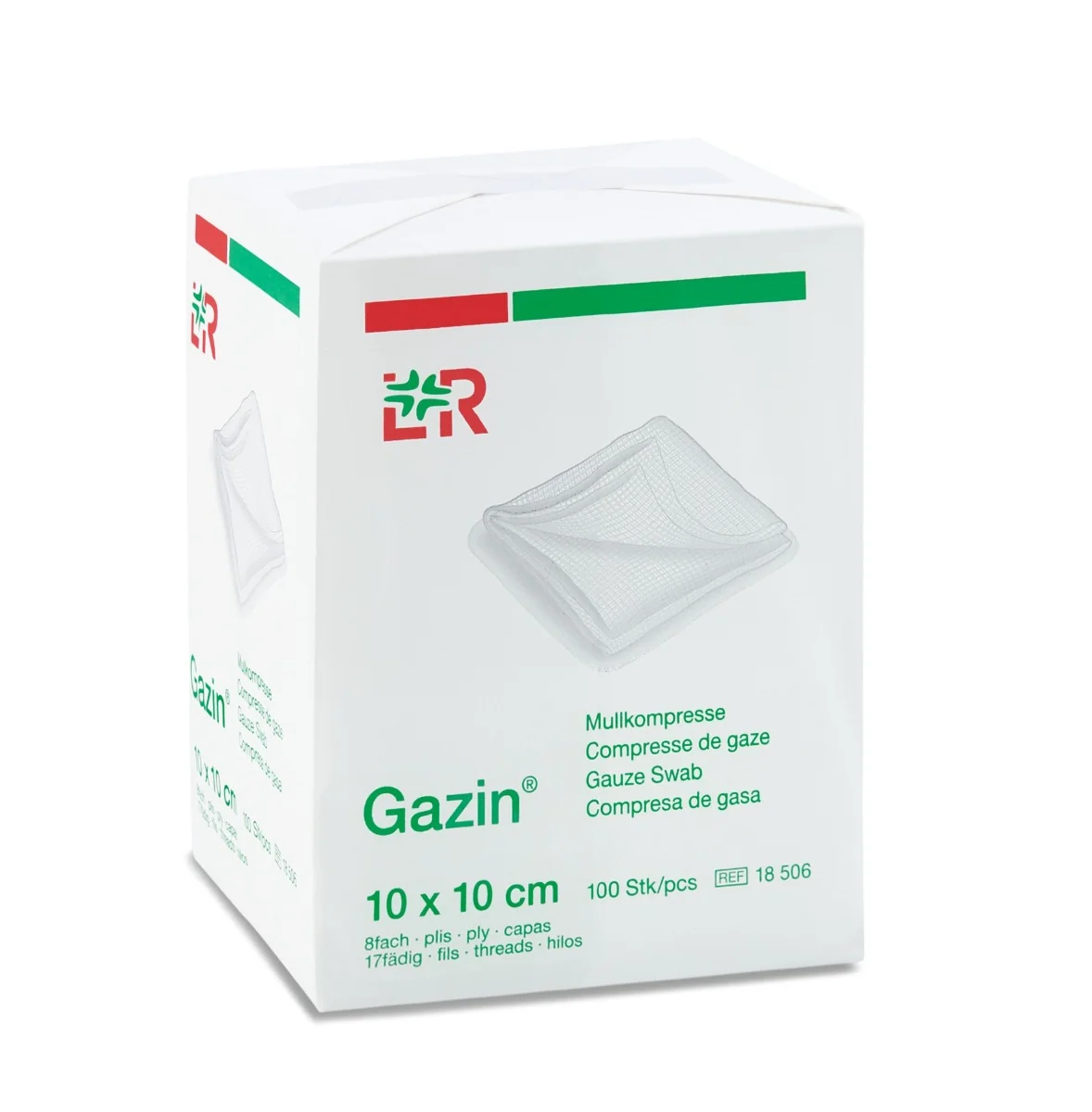 Gazin Gázová komprese hydrofilní nesterilní 10 x 10 cm 100 ks