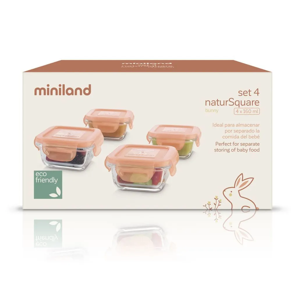 Miniland Misky na jídlo Natur králíček 4 ks