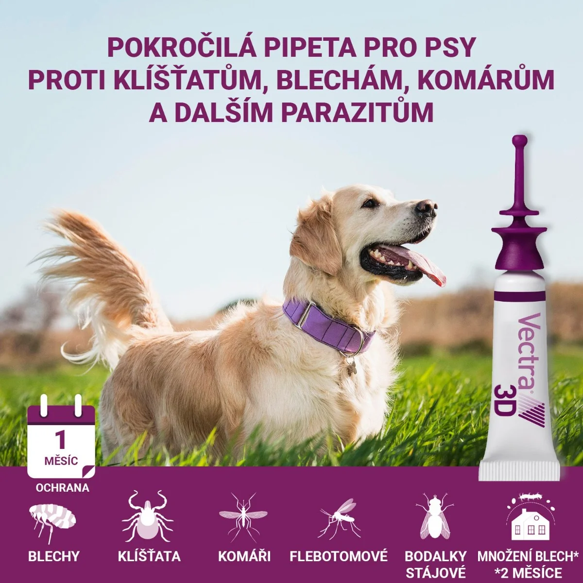 Vectra 3D spot-on pro psy XL (> 40 kg) 3 pipety