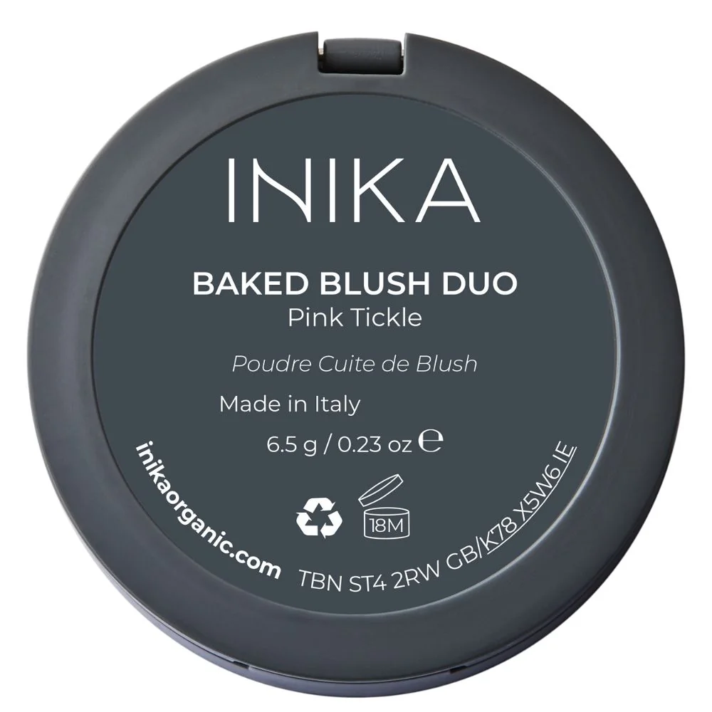 Inika Organic Přírodní zapečená minerální duo tvářenka Pink Tickle 6,5 g