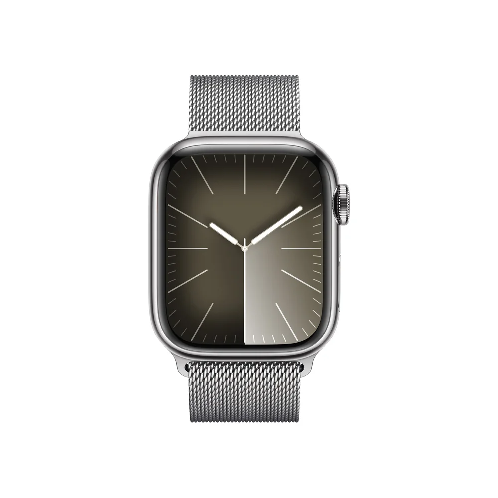 Apple Watch S9 Cellular 41 mm Milanese loop smart hodinky Silver
