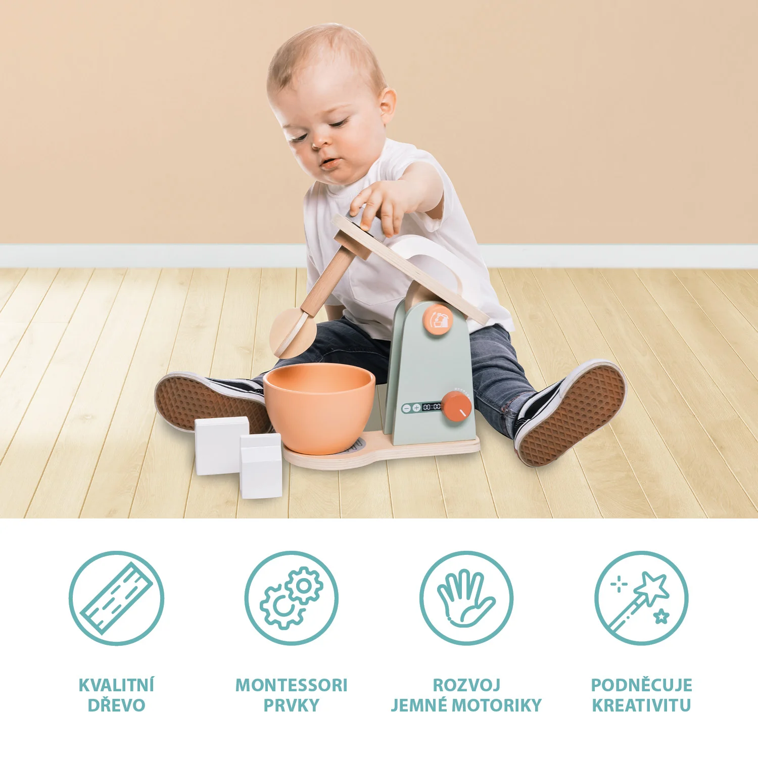 Zopa Dřevěný mixér set, Wood