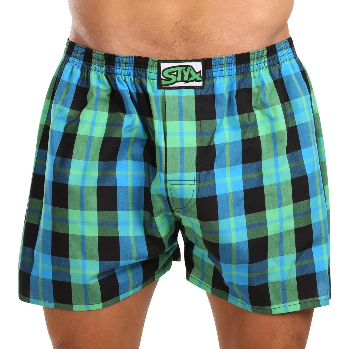 Styx 10PACK pánské trenky klasická guma vícebarevné (10A103140) M