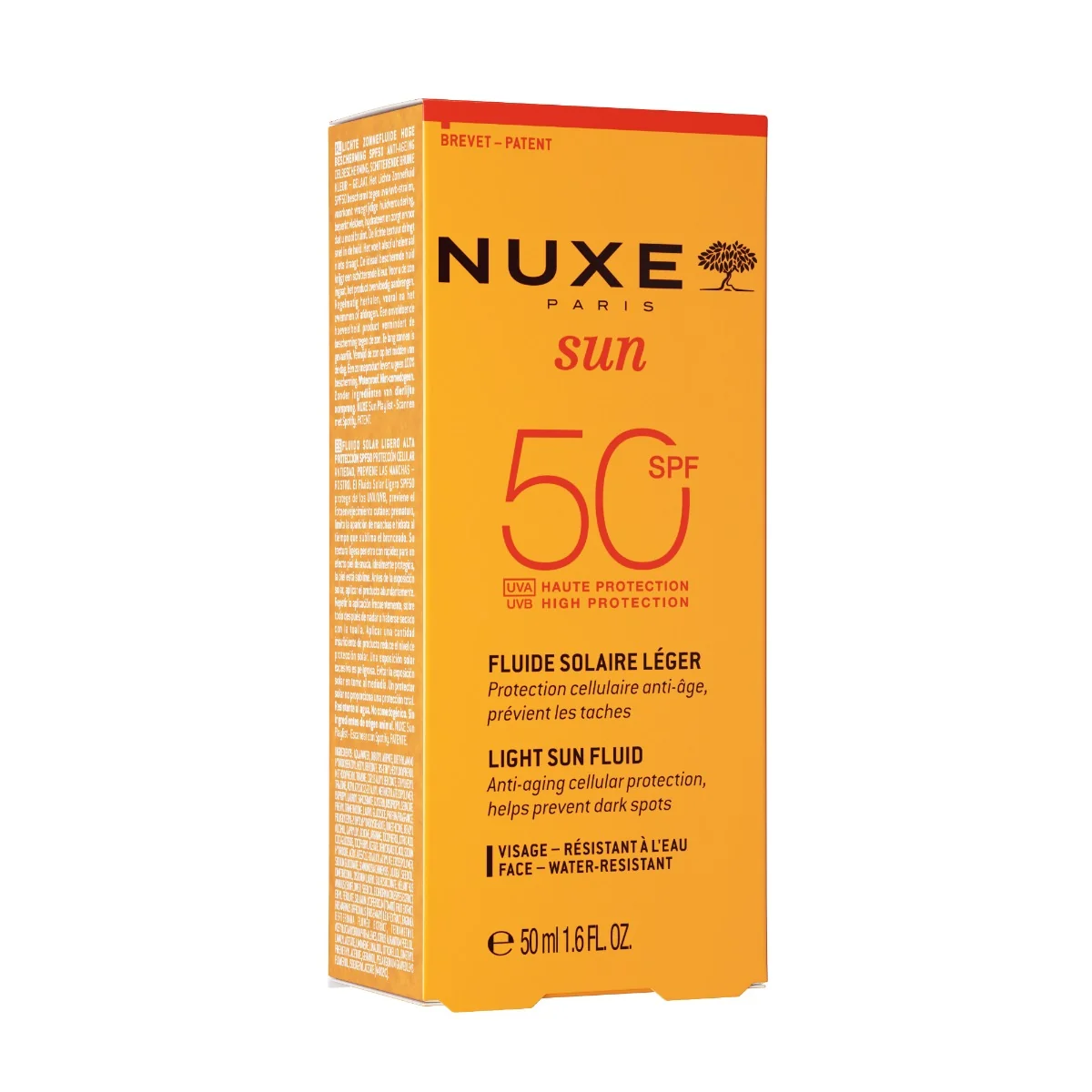 Nuxe Sun Jemný opalovací fluid na tvář SPF50 50 ml