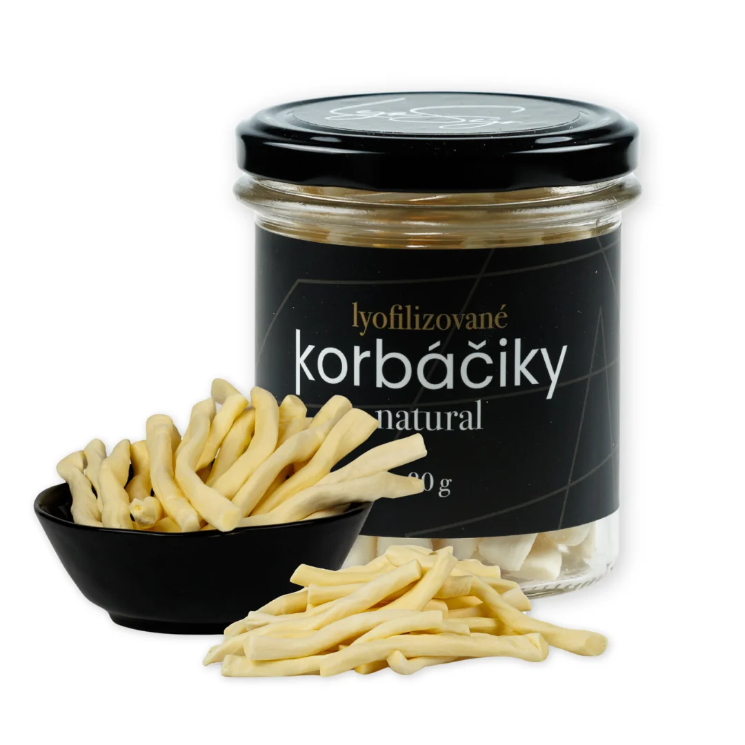 Lyopotraviny Lyofilizované korbáčiky - natural, 80 g, ve skle