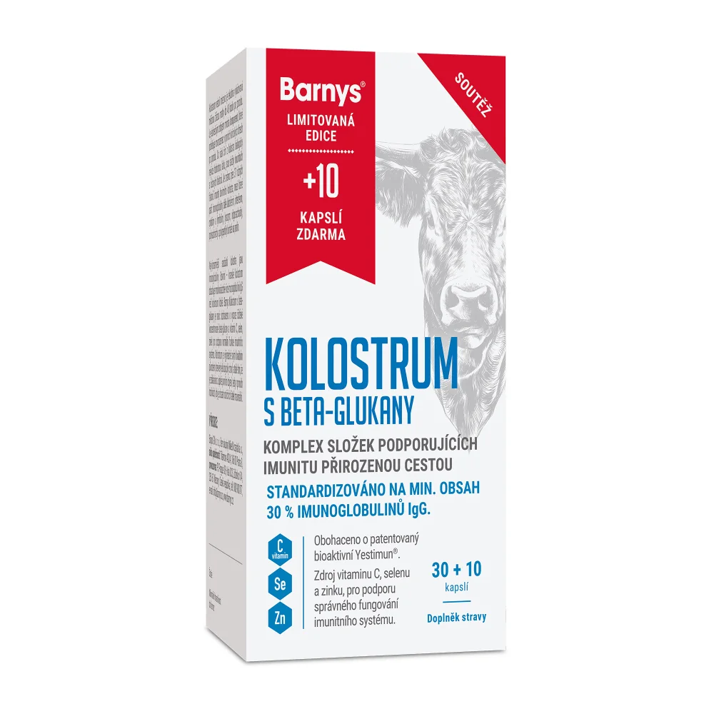 Barny´s Kolostrum s betaglukany limitovaná edice 30+10 kapslí