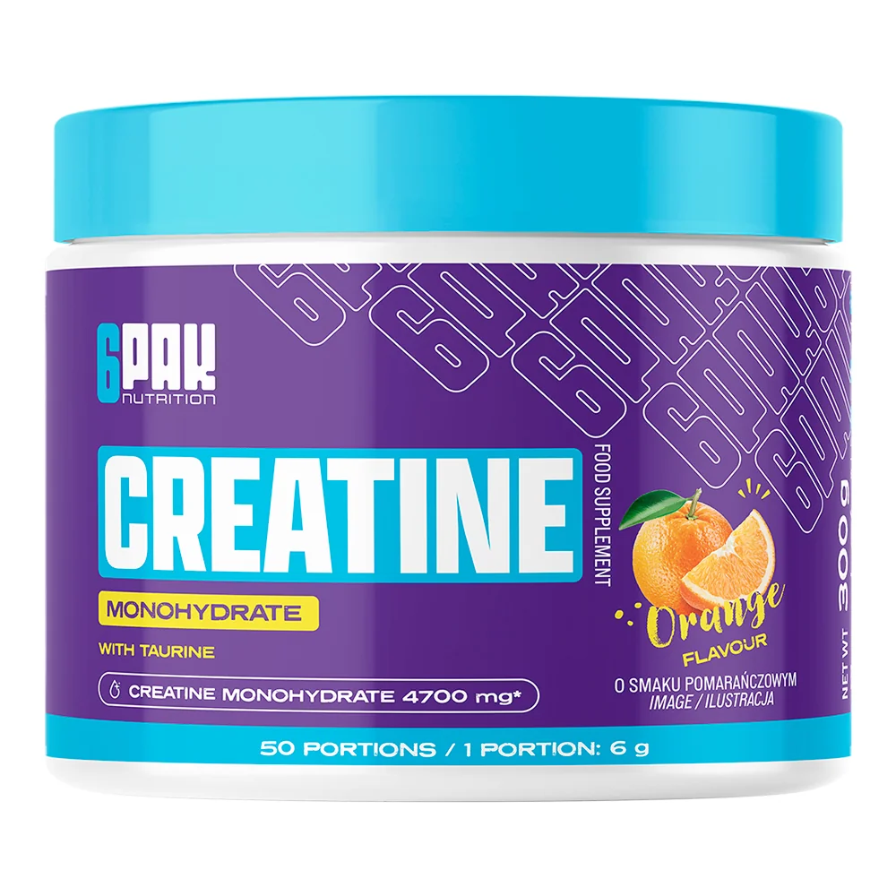 6Pak Nutrition Creatine Monohydrate + taurin 300 g citron
