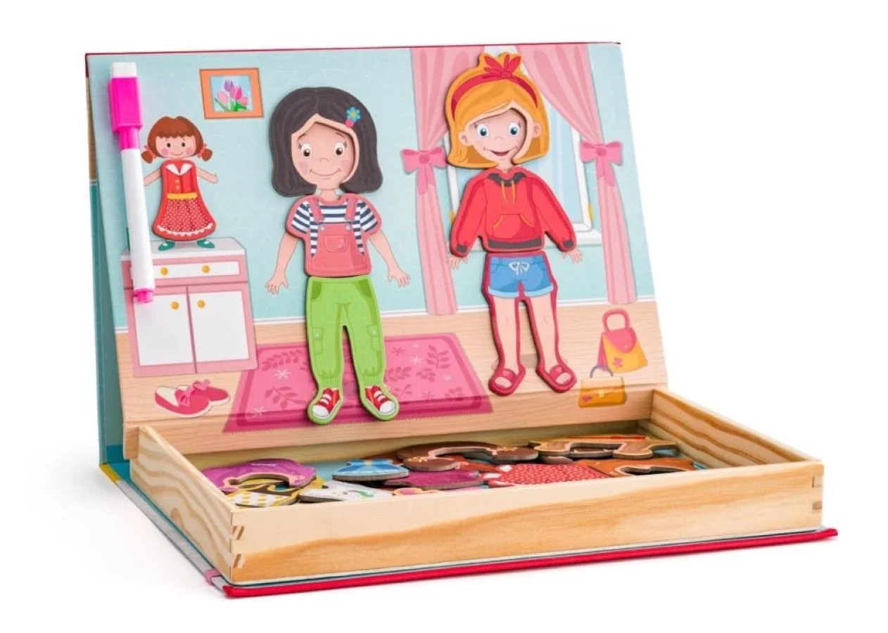 Adam Toys Dřevěná magnetická skládačka 