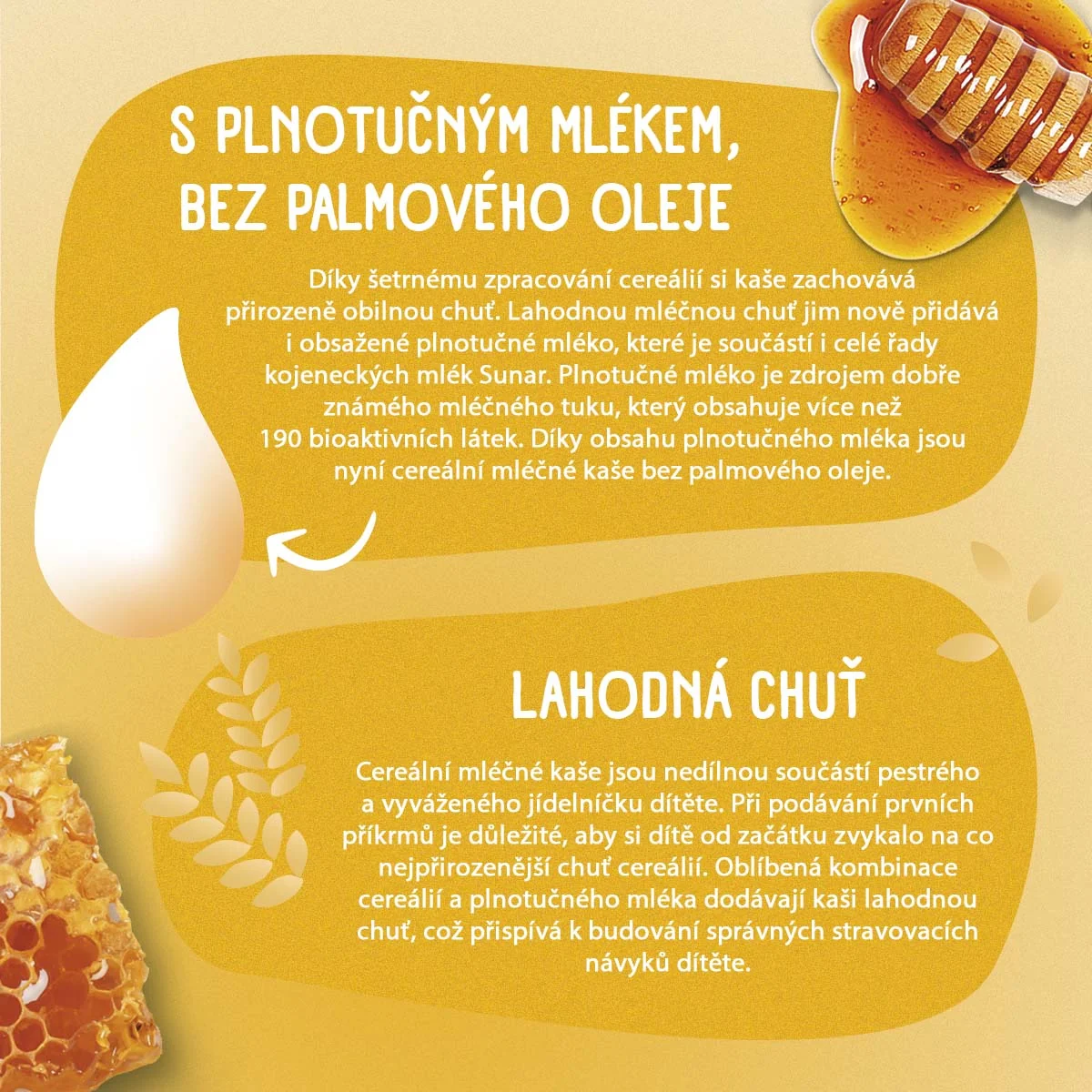 Sunar Mléčná krupicová kaše na dobrou noc medová 210 g