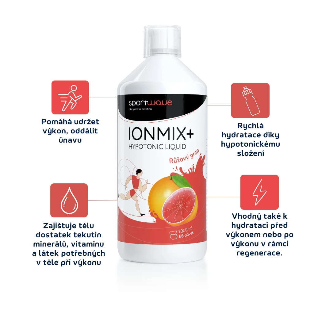 Sport Wave Iontmix+ 1000ml - růžový grep