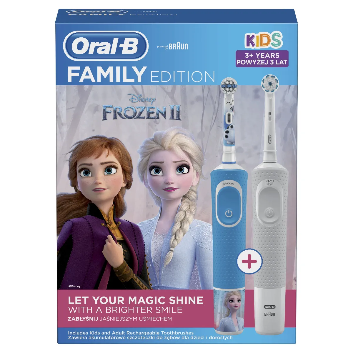 Oral-B Family FROZEN 2 pack Vitality 100 Sensitive White + Vitality Kids Frozen 2 