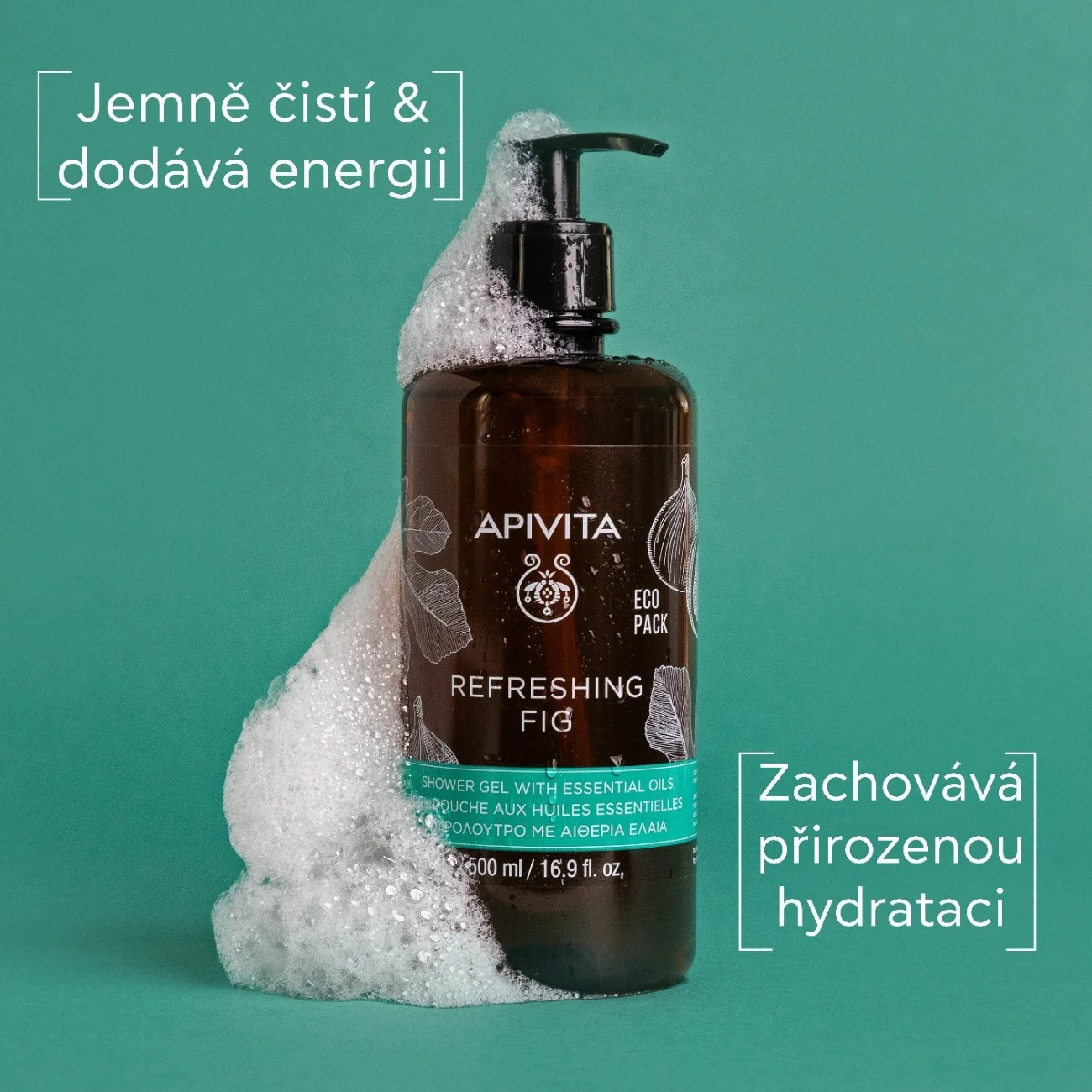 APIVITA Refreshing Fig sprchový gel s esenciálními oleji 500 ml
