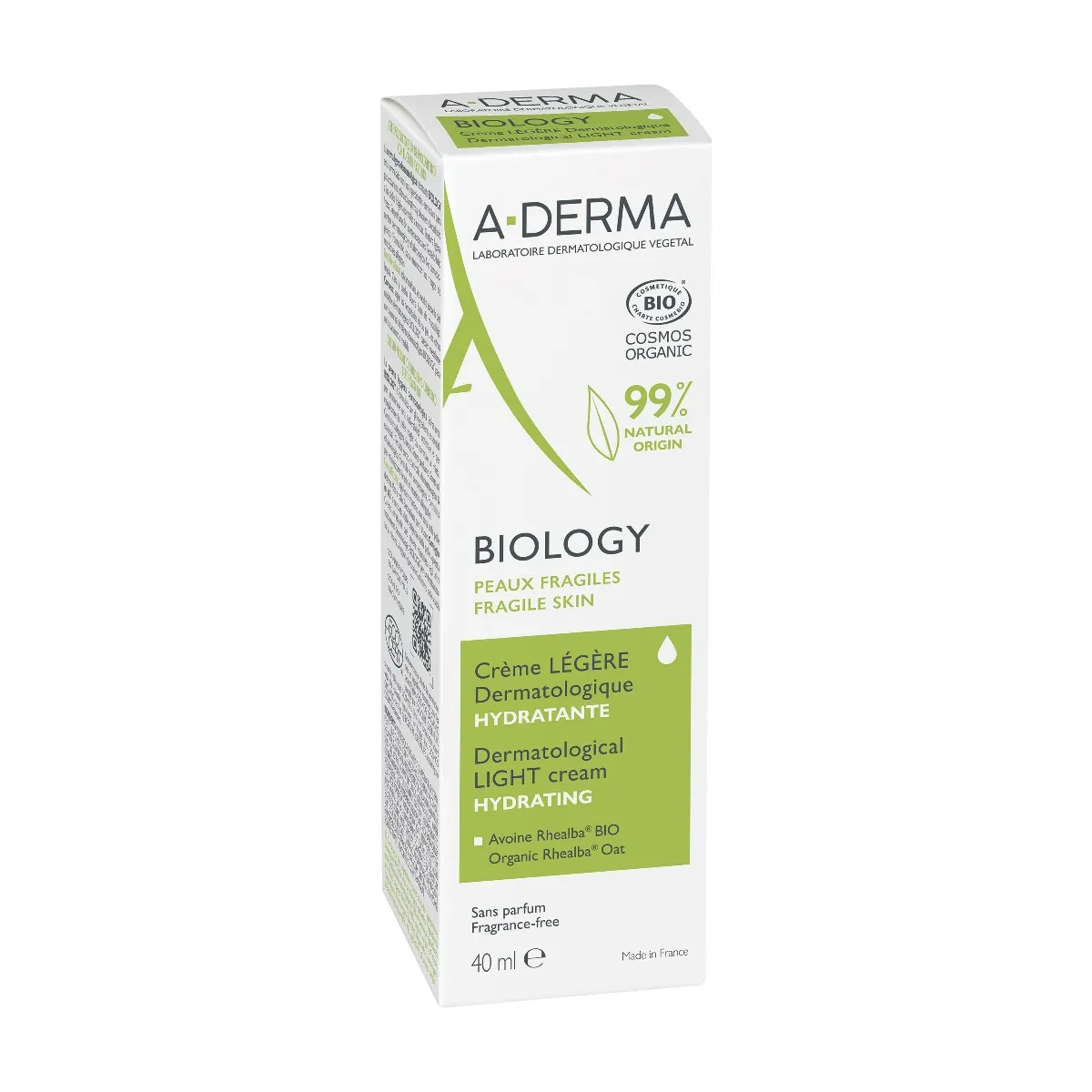 A-Derma BIOLOGY Dermatologický lehký krém hydratační 40 ml