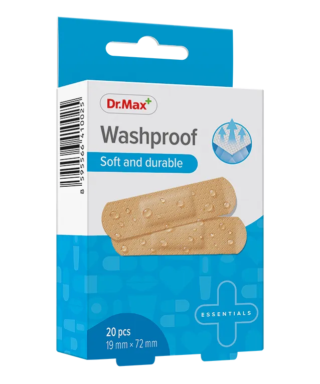 Dr. Max Washproof Soft and durable 19mm x 72mm náplast 20 ks