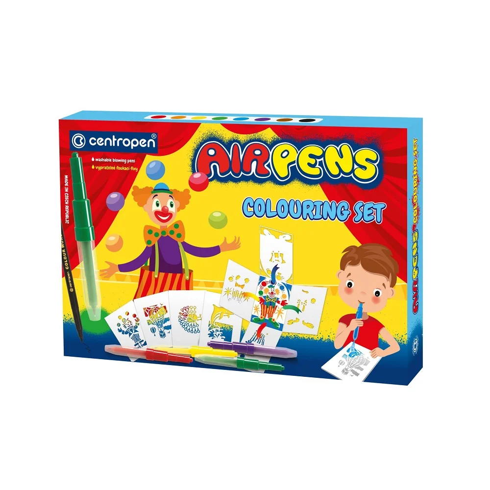 CENTROPEN Foukací fixy AIR PENS COLOURING SET 1500/9