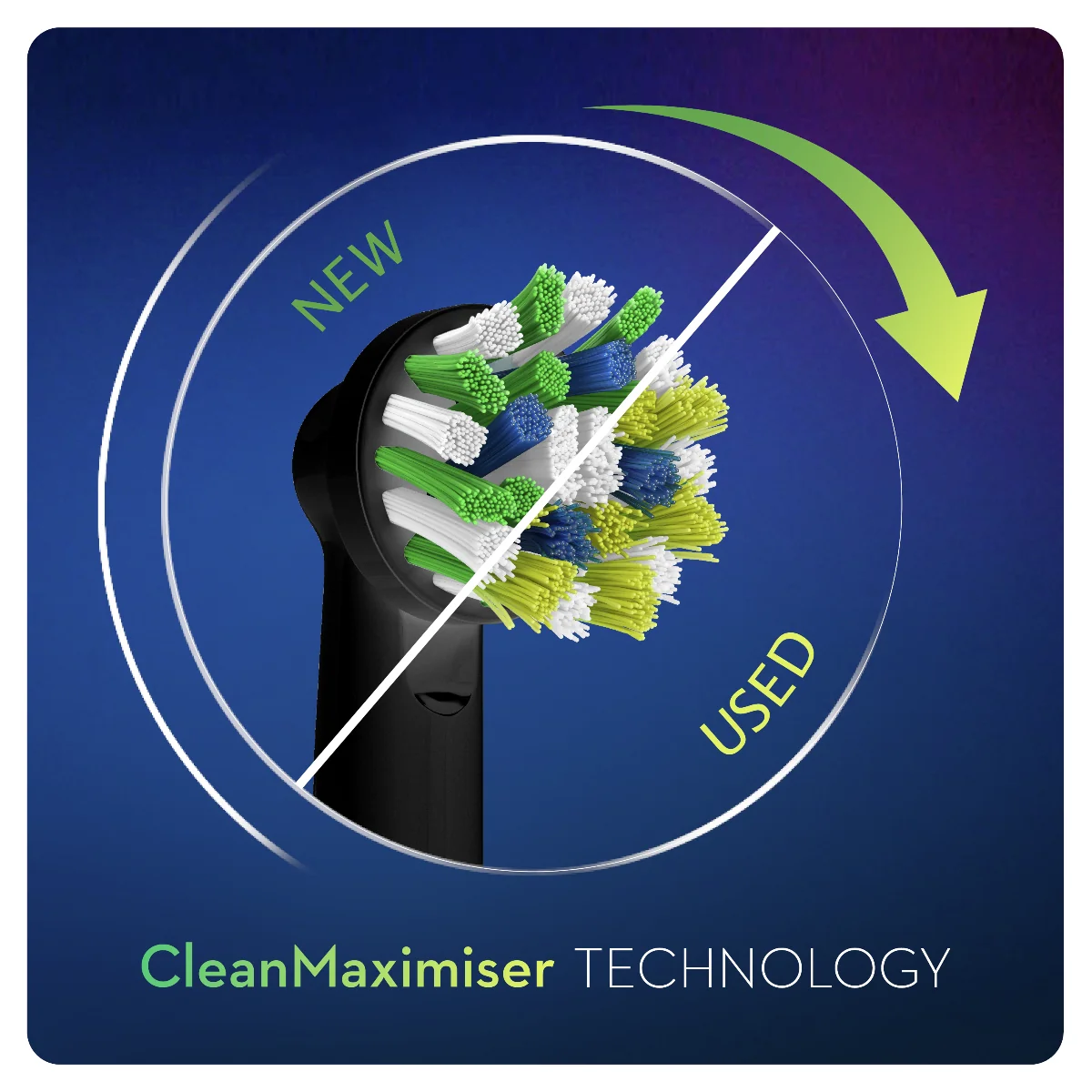 Oral-B EB 50-4 CrossAction náhradní hlavice s technologií CleanMaximiser 4 ks Black