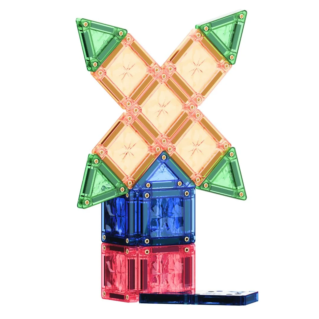 Cleverclixx Magnetická stavebnice Mini Tiles Pack Pastel - 28 ks