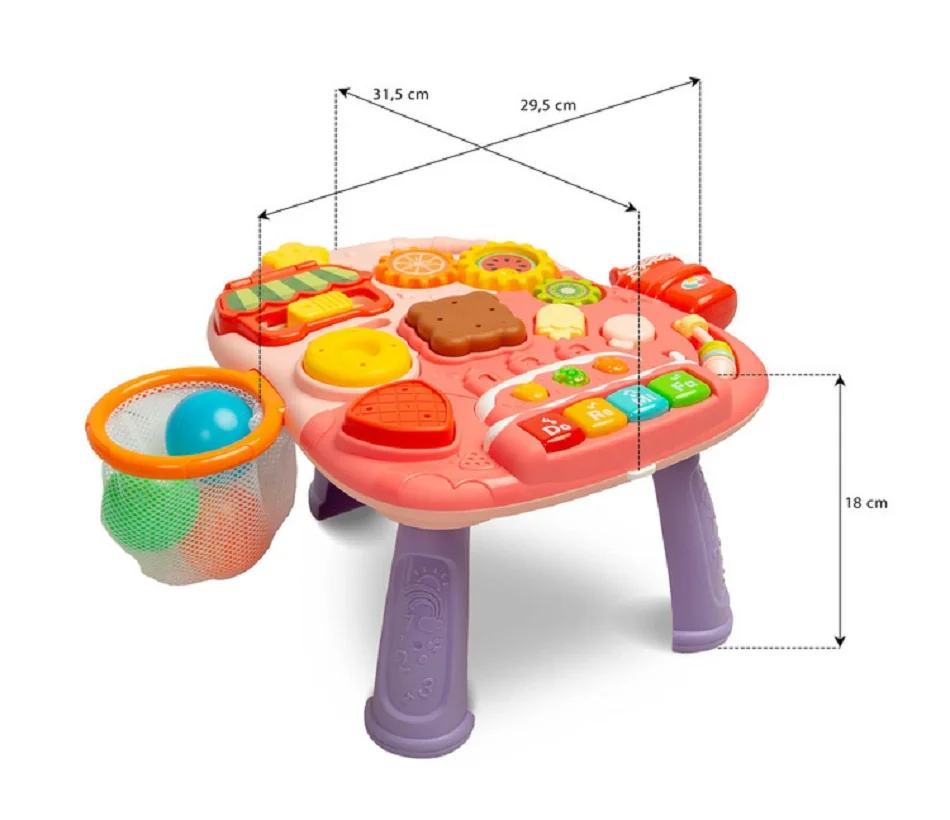Toyz Multifunkční chodítko 5v1 - růžové