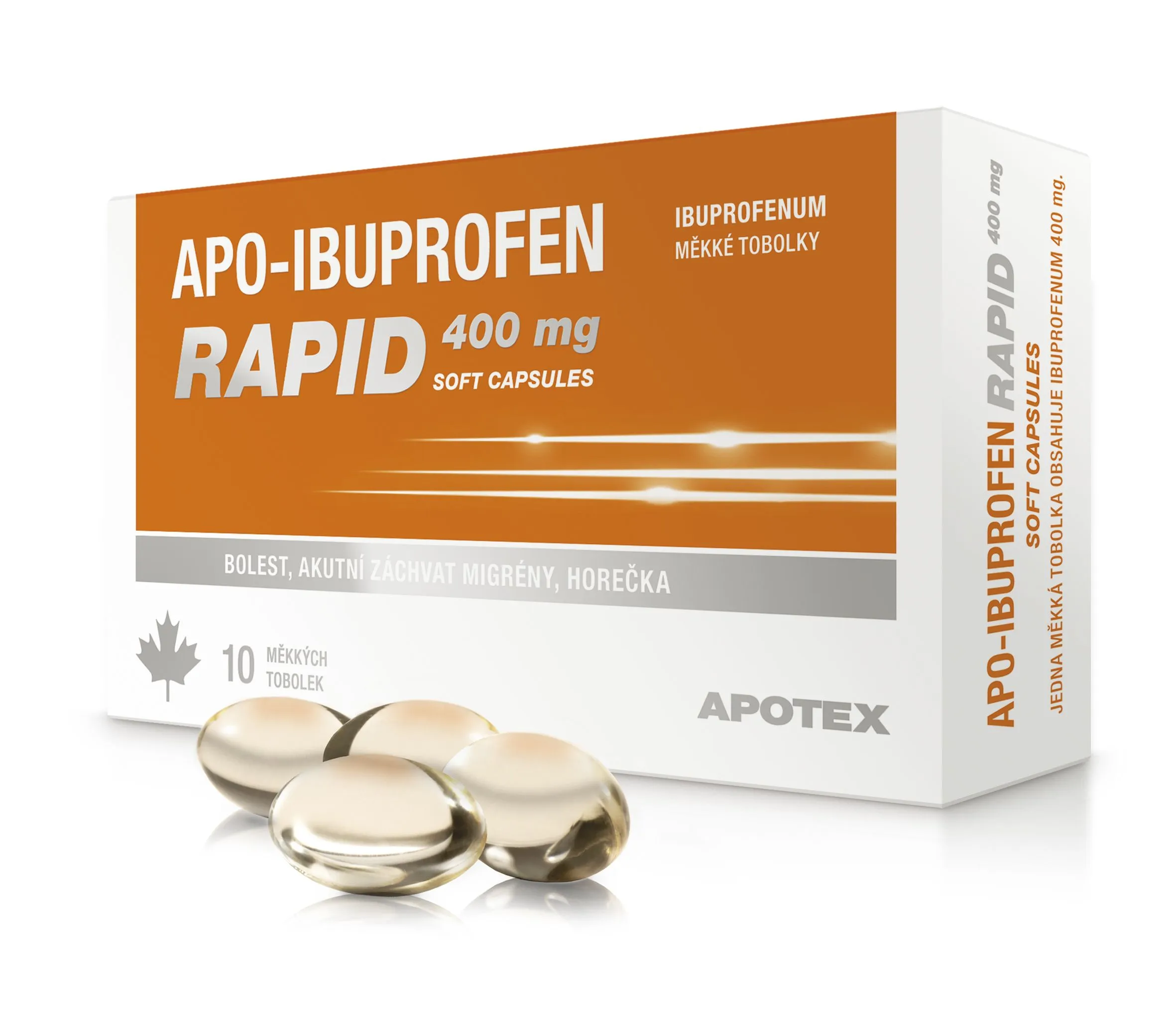 Apo- Ibuprofen Rapid 400 mg 10 kapslí