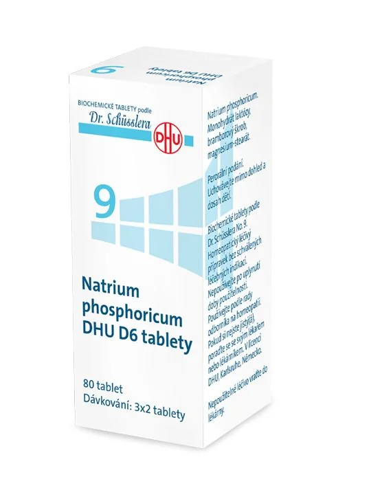 Schüsslerovy soli Natrium phosphoricum DHU D6 80 tablet