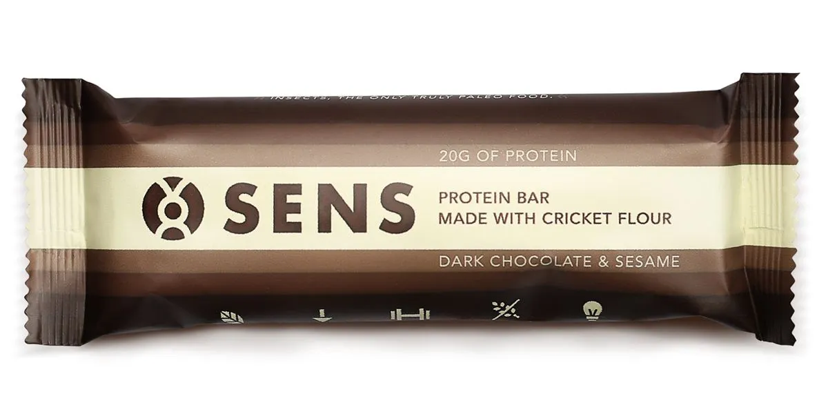 SENS Protein bar Čokoláda & sezam s cvrččí moukou tyčinka 60 g