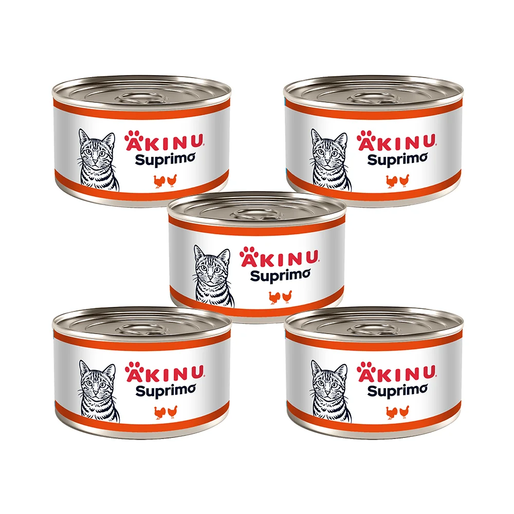 Akinu SUPRIMO Mleté s krůtím konzerva pro kočky 200 g MTP 5 ks
