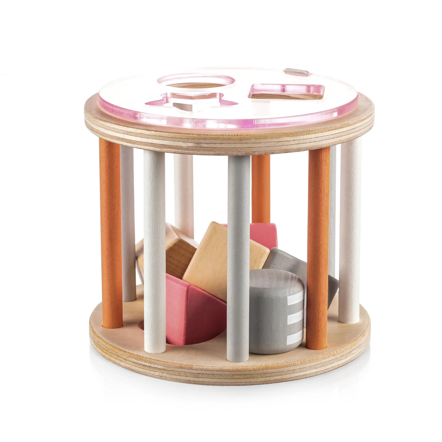 Zopa Dřevěná aktivity vkládačka, Pink 2