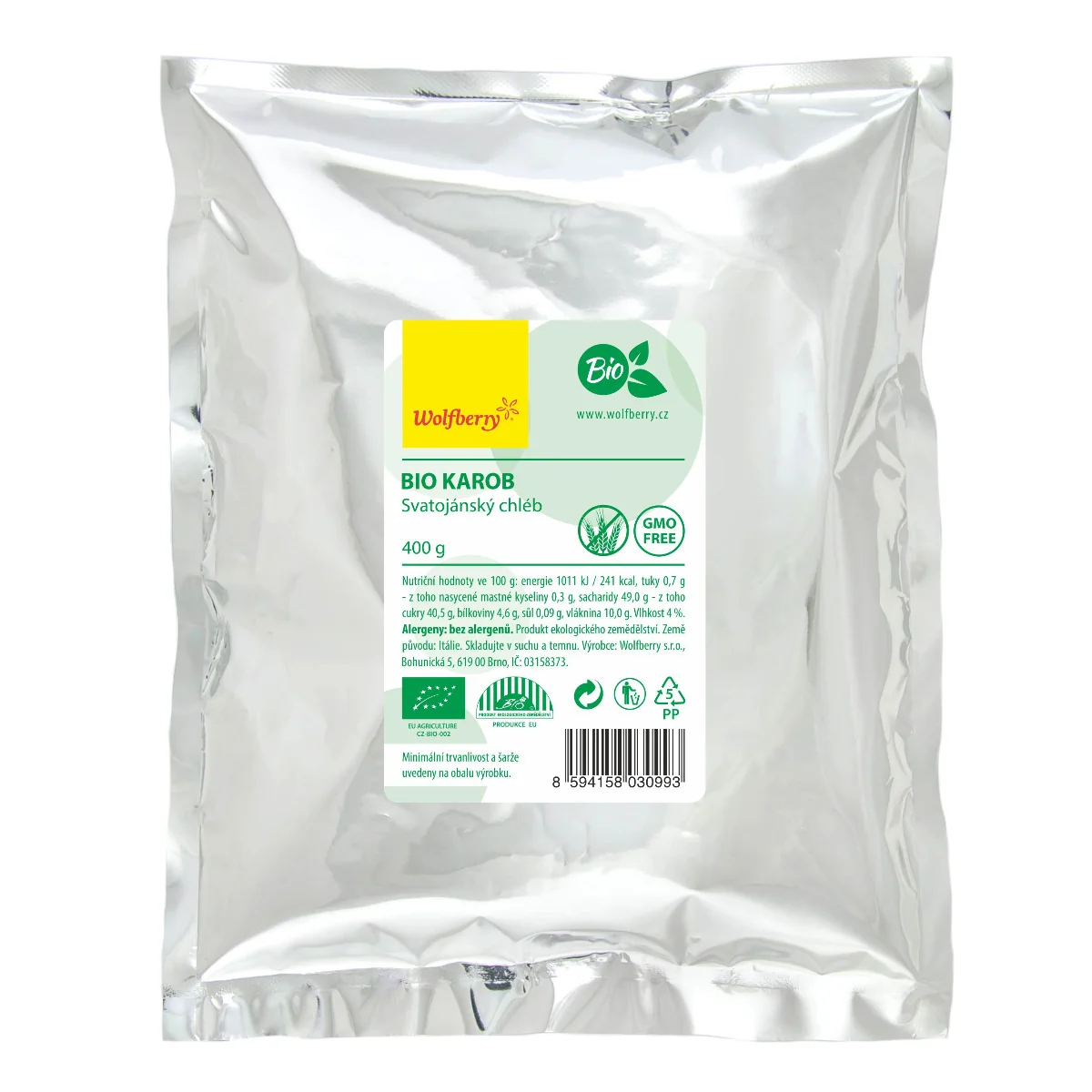 Wolfberry Karob svatojánský chléb BIO 400 g