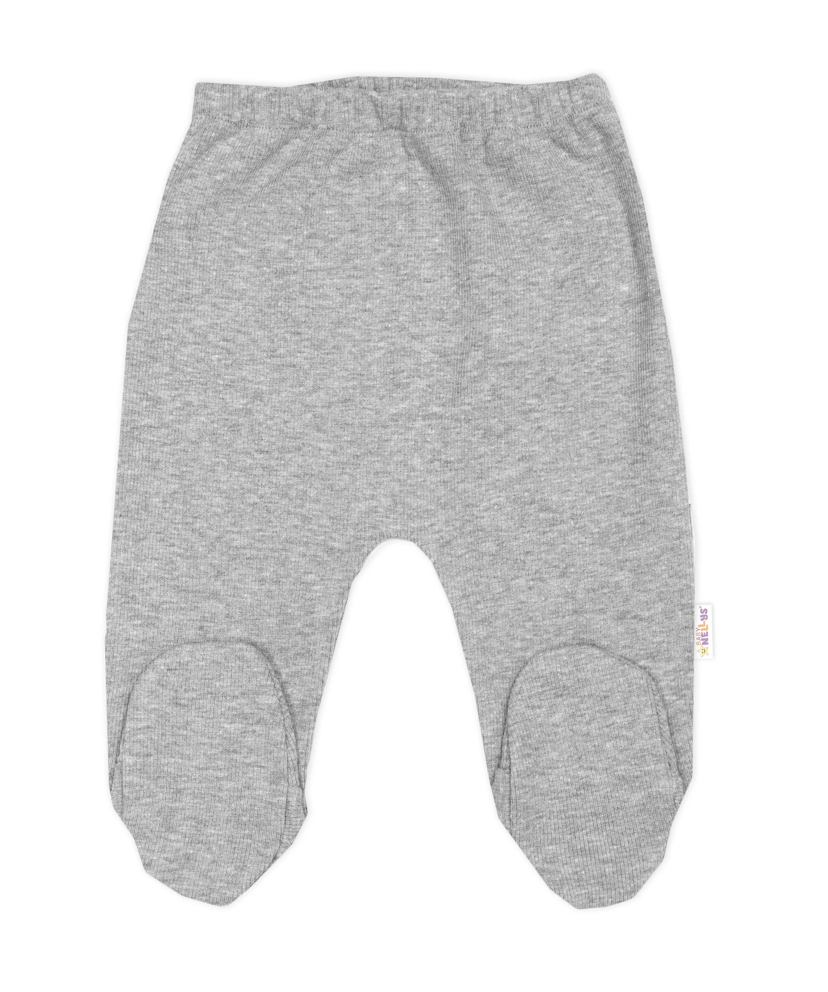 Baby Nellys Žebrovaná sada, Star 5D, body, polodupačky, kabátek, čepička - šedá, bílá, 62