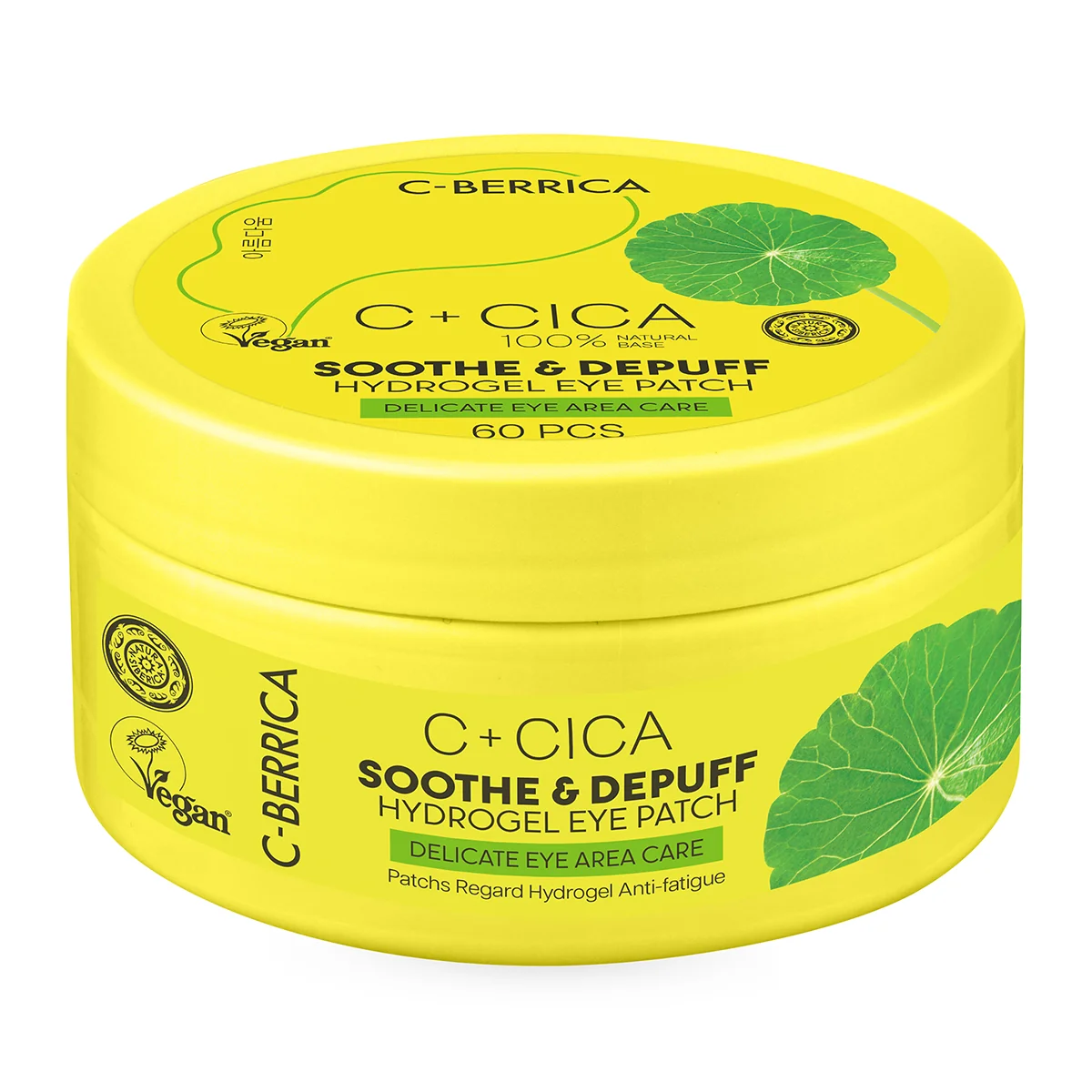 Natura Siberica CICA C-Berrica Soothe & Depuff hydrogelové polštářky pod oči 60 ks