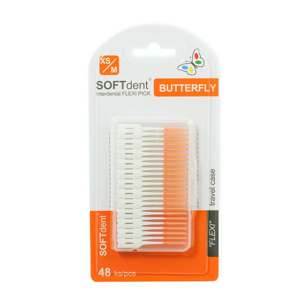 SOFTdent Butterfly FLEXI PICK dentální párátka 48 ks
