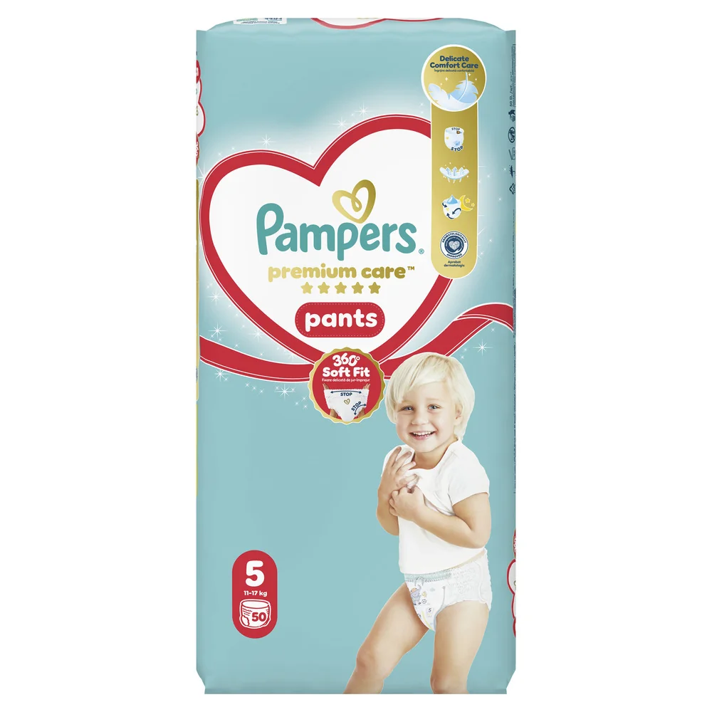 Pampers Premium Care Pants vel. 5 11–17 kg plenkové kalhotky 50 ks