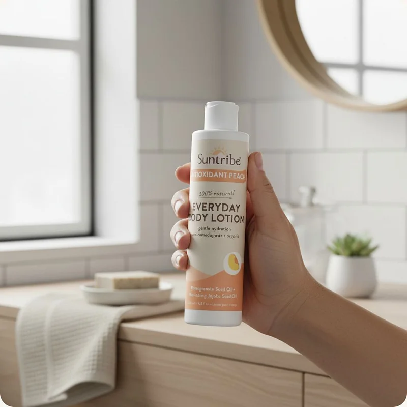Suntribe Organické tělové mléko s antioxidanty Broskev 200 ml
