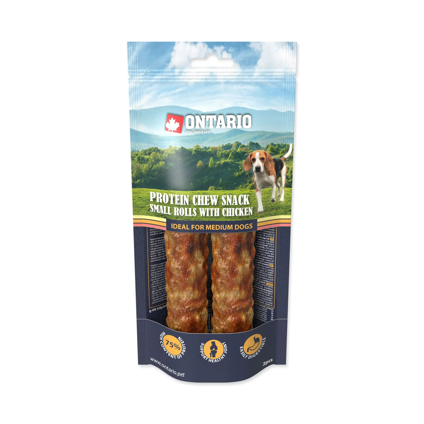 Ontario Protein Chew Snack Small Rolls with Chicken 2 ks