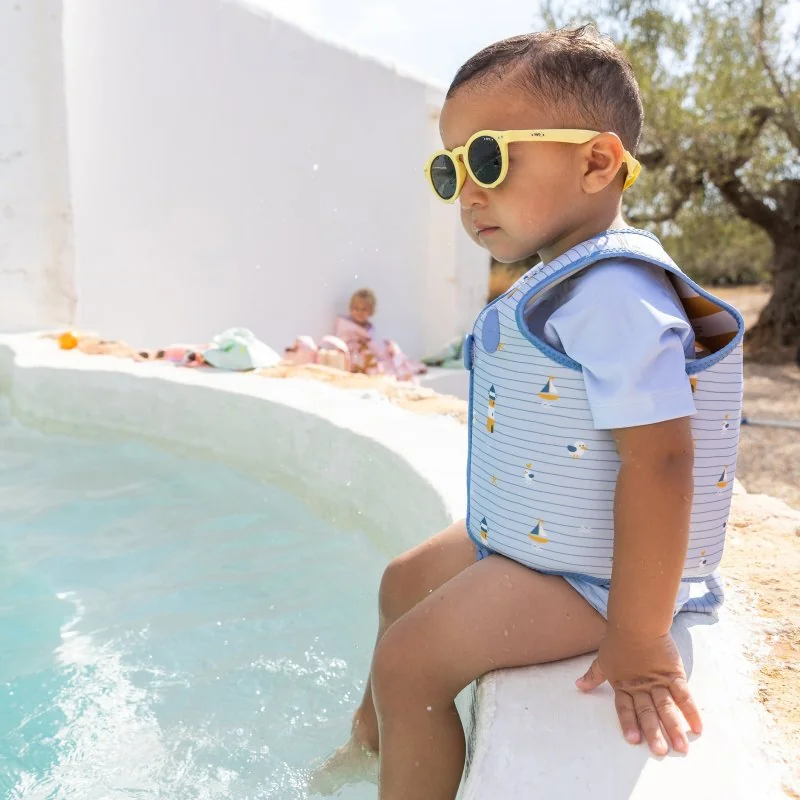 Saro Baby plavecká neoprenová vesta s UV ochranou (3-6r) Navy Hugs