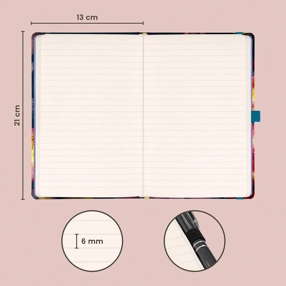 NOTIQUE Notes Papoušek, linkovaný 13 × 21 cm