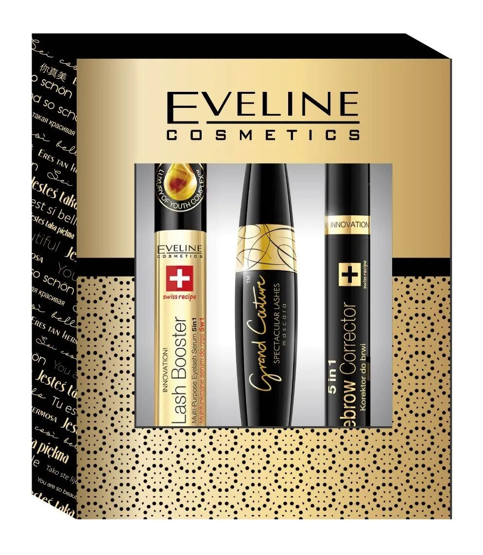 Eveline Gift Set Trio Grand Couture (Grand Couture, SOS Lash, Eyebrow Corrector)