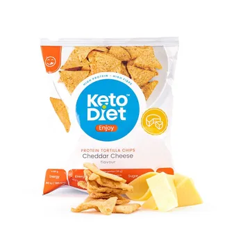 KetoDiet Proteinové tortilla Chipsy příchuť Chedar 25 g