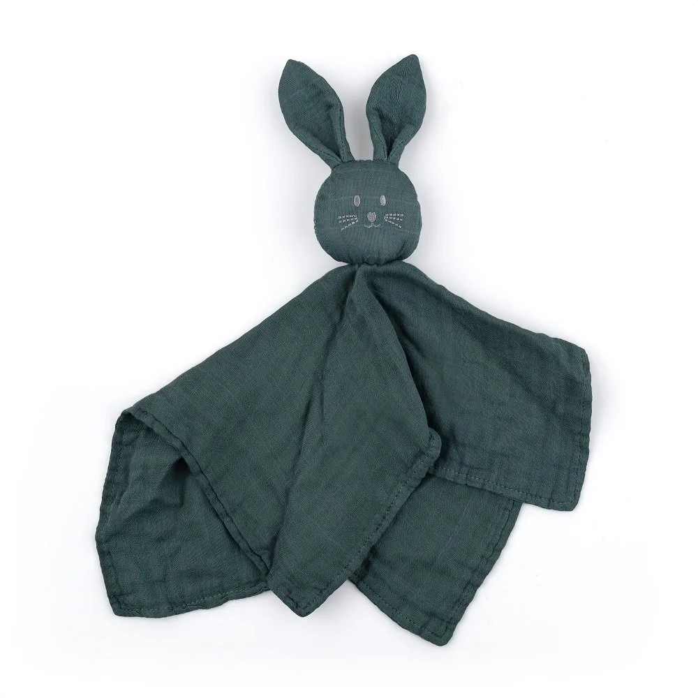 Petite&Mars Mazlíček bambusový mušelinový Hugo Misty Green 0m+ 