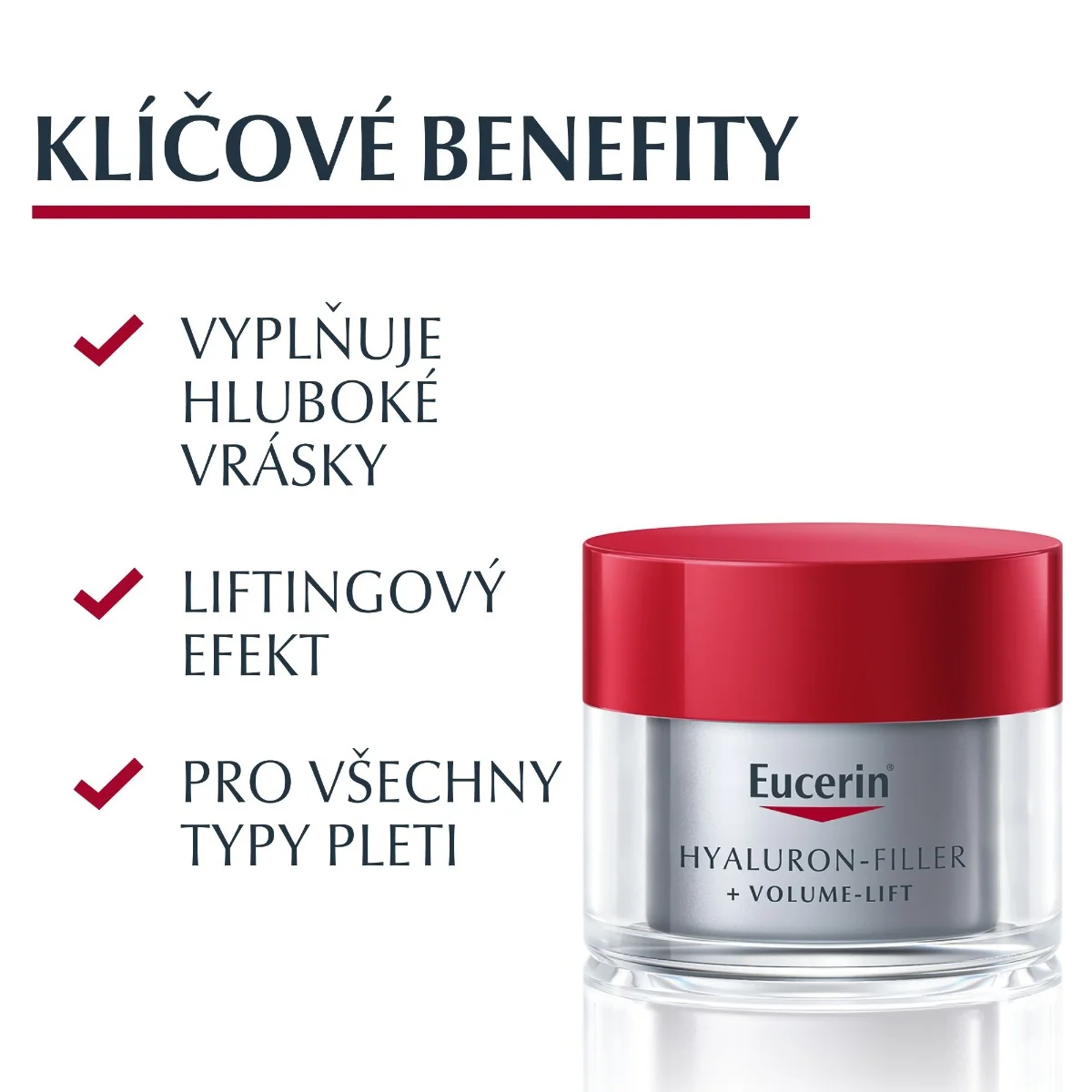 Eucerin Hyaluron-Filler + Volume-Lift noční krém proti vráskám 50 ml