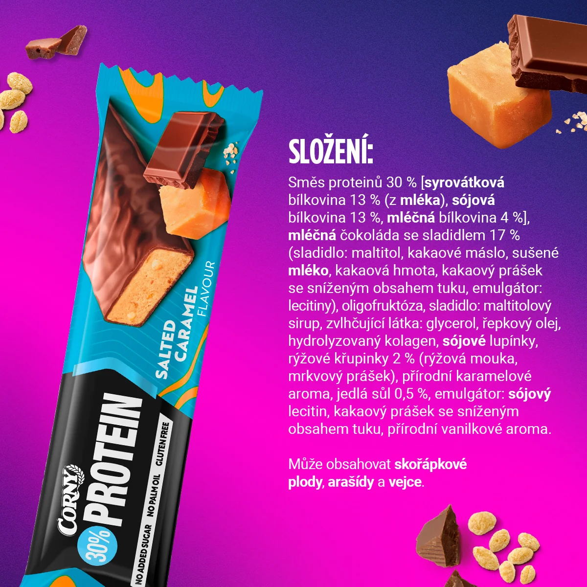 Corny Protein 30% slaný karamel 50 g