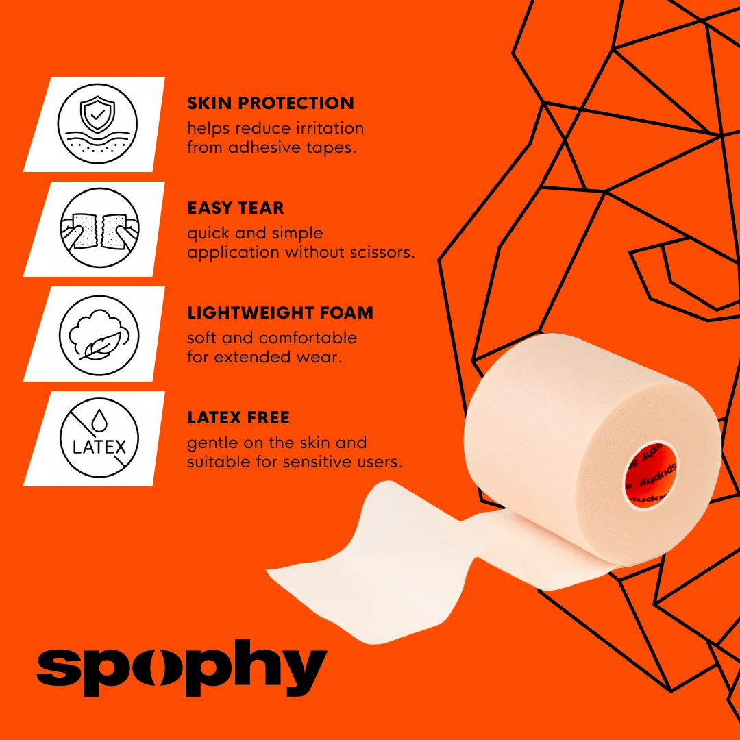 Spophy Foam Underwrap Beige, podtejpovací molitanová páska béžová 7cm x 27 m, 48 ks