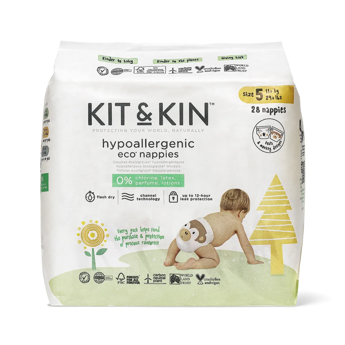 Kit & Kin Eko plenky vel. 5 11+ kg 28 ks