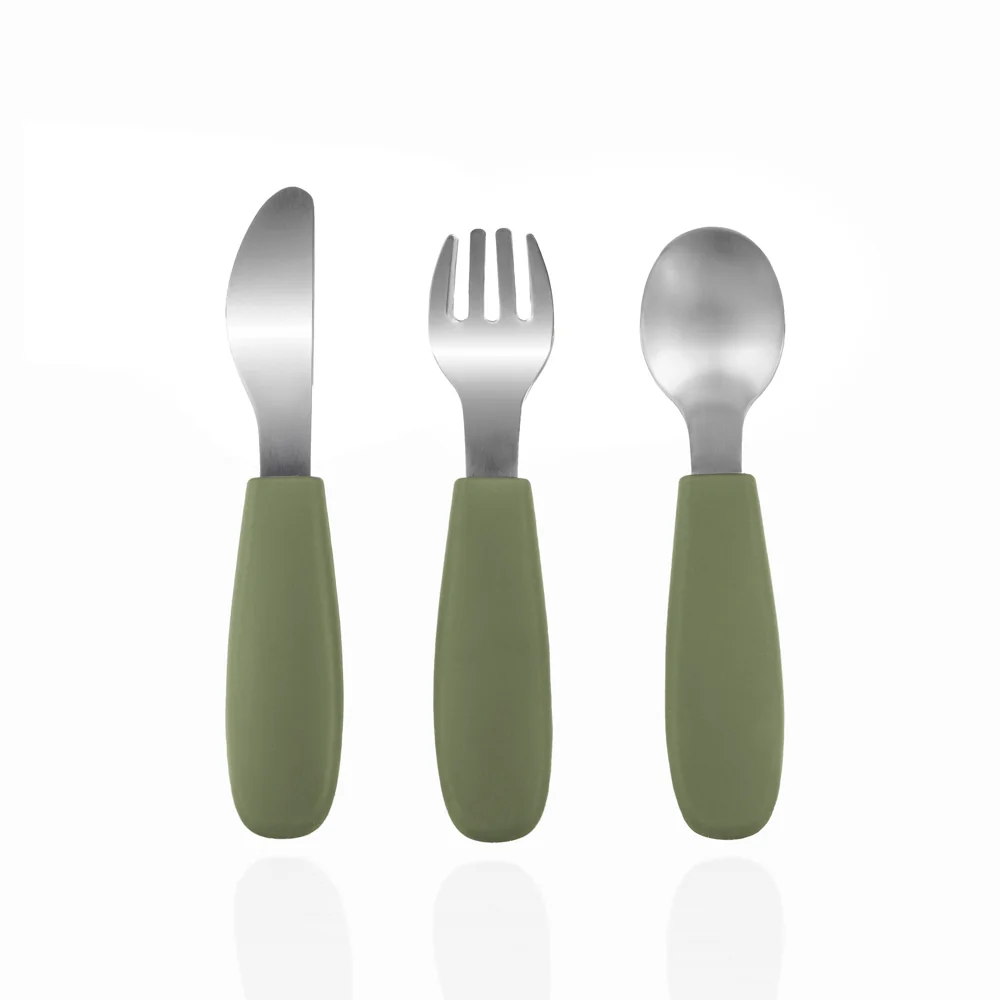 Zopa Silikonový dětský příbor, Forest Green 1
