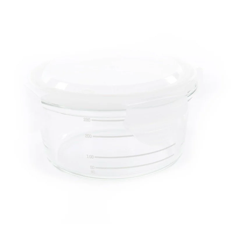 Bo Jungle skleněné misky s víčky B-Glass Bowls 280ml White/Grey/Blue