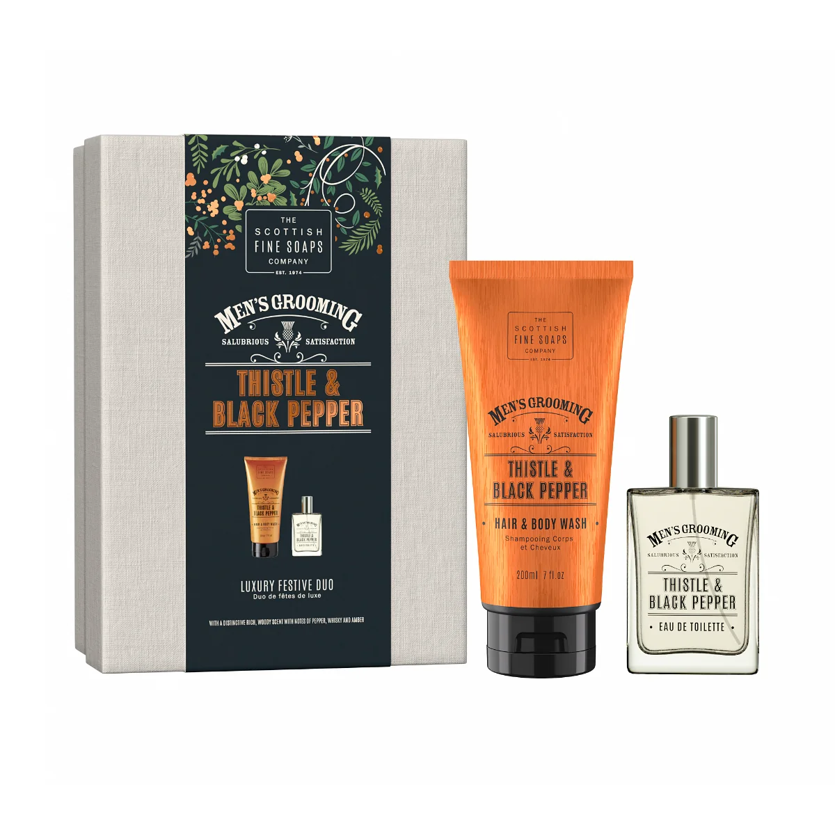 Scottish Fine Soaps Thistle & Black Pepper Pánská dárková sada 2 ks