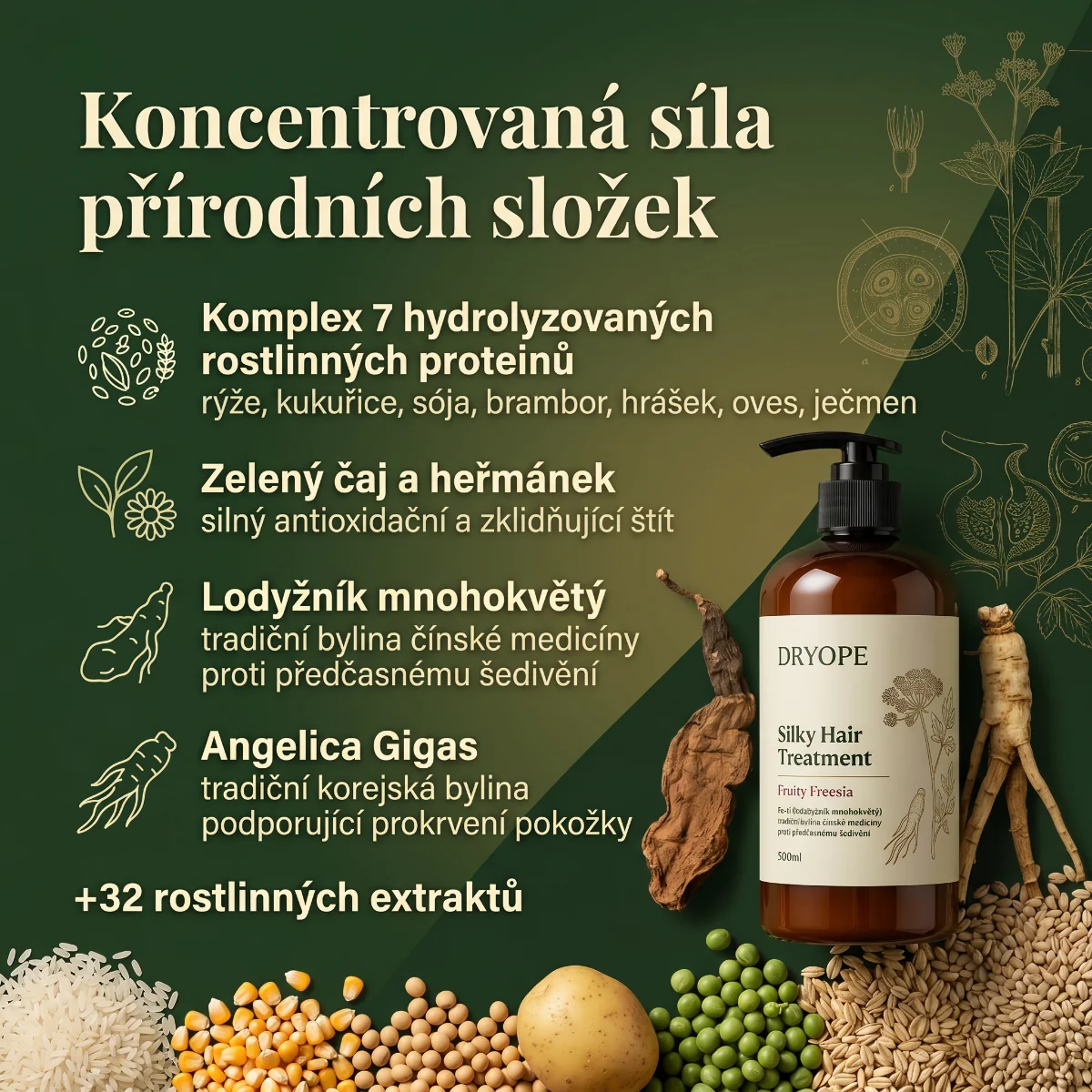 DRYOPE Rose Wood intenzivní pečující kúra na vlasy 500 ml